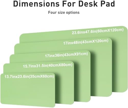 Aothia Faux Leather Desk Mat – Large Mouse Pad, Non-Slip PU Leather Blotter, Waterproof Writing Surface for Office and Home (Foam Green, 47.2" x 23.6") - Image 5
