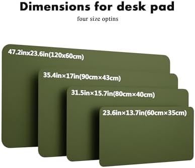 YSAGi Double-Sided Desk Mat, Eco Cork Desk Protector, Large Mouse Pad, Waterproof Blotter, Writing Pad for Office/Home (23.6"x13.7", Olive Green + Cork) - Image 6