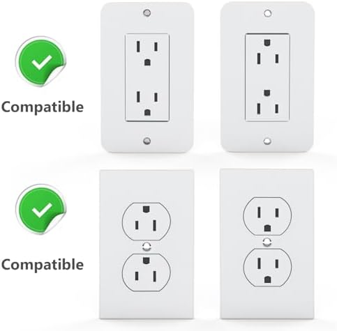 WALI Outlet Shelf Wall Holder, Fit for Duplex GFCI Decorative Outlet Shell A Space Saving for Smart Home, Speaker Mounts up to 10lbs with Cable Management (OSH001-W), White - Image 5