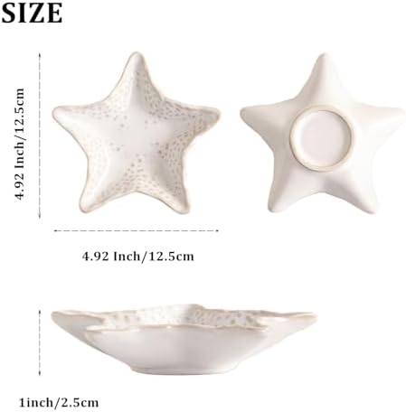 Jewelry Dish Decorative Ring Tray, Ceramic Small Cute Trinket Tray 4.92" - Image 5