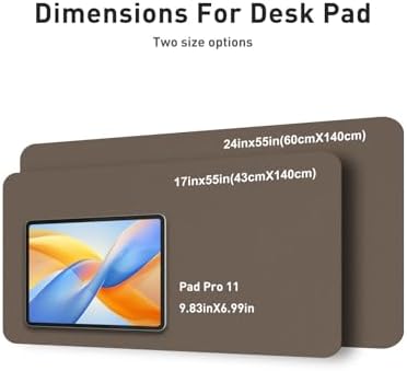 Aothia Faux Leather Desk Mat - Non-Slip PU Leather Desk Blotter, Waterproof Writing Surface, Large Desk Pad for Office & Home (Coffee, 55" x 17") - Image 5
