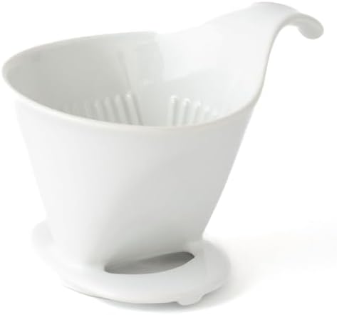 ZERO JAPAN - Bee House Pour Over Coffee Dripper - Ceramic Coffee Maker with Elegant Peek Hole, Drip Cone Brewer Coffee Gifts, Brewing Accessories - White, Standard Size by ZEROJAPAN