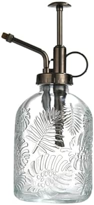 Spray Bottle for Plants, Plant Mister Spray Bottle, Glass Plant Mister Spray Bottle, Embossed Vintage Glass Watering Can, Succulent Watering Bottle with Top Pump for Outdoor (SS) by Unknown