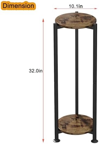 2 Tier Plant Stand Indoor Corner Tall Round Shape Plant Shelf - Image 6