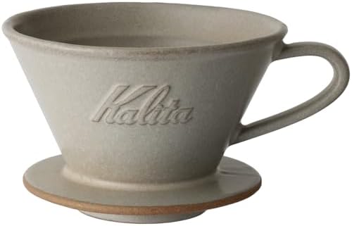 Carita Coffee Dripper Mino Ware High Heat Retention Pottery, For 2-4 People, Sand Beige, #02101, Wave Series, Made in Japan, Drip Equipment, For 2 People, For 4 Cups, Porcelain, Stylish, Outdoor by Kalita