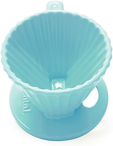 Chantal "Lotus ceramic pour over coffee dripper, 8 ounces (Aqua) - Image 2