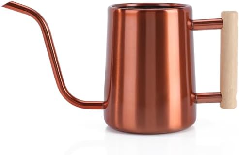 Watering Can Indoor Plants, 35 oz/1000 ml Metal Stainless Steel Watering Can Pot with Long Spout for Indoor House Plants Bonsai Outdoor Garden Flower Decorative (Copper) by Unknown