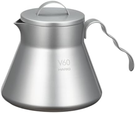 Hario Outdoor V60 Metal Coffee Server, 500ml Silver by Hario