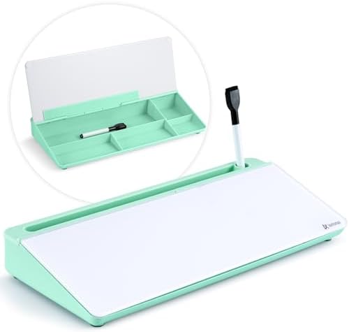Varhomax Glass Desk Whiteboard with Storage, by Varhomax