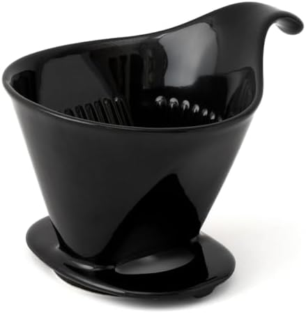 ZERO JAPAN - Bee House Pour Over Coffee Dripper - Ceramic Coffee Maker with Elegant Peek Hole, Drip Cone Brewer Coffee Gifts, Brewing Accessories - Black, Standard Size by ZEROJAPAN