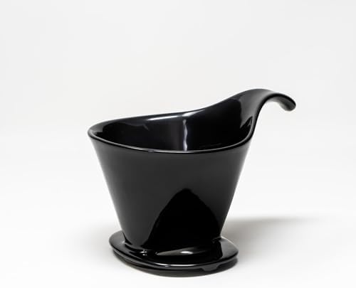 ZERO JAPAN - Bee House Pour Over Coffee Dripper - Ceramic Coffee Maker with Elegant Peek Hole, Drip Cone Brewer Coffee Gifts, Brewing Accessories - Black, Standard Size - Image 6