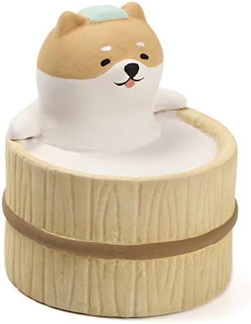 Aroma Ceramic Stone Diffuser [Japan Import] Aromatherapy Essential Oil Diffuser, Non Electric, Passive, Unique, Cute, Animal, Design for Women, Men, and Gifts (Bathing Dog) by TerraDistribution