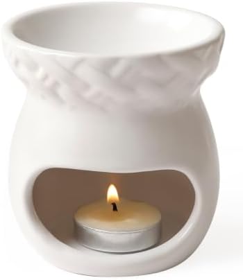 INGOFIN Ceramic Wax Melt Warmer & Essential Oil Burner, Tea Light, White by INGOFIN