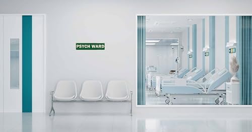 Vintage Style Metal Sign for Psych Ward 4x16 in Funny & Quirky Decor for Home Yard Garage Porch & Farmhouse - Image 4