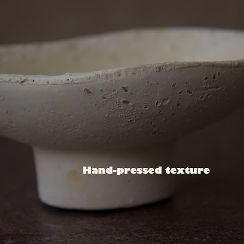 Handmade Rustic Terracotta Incense Holder, Wabi‑sabi Ceramic Palo Santo& Sage Sticks Bowl, Minimalist & Retro Blow, A Spiritual Decor for Yoga&Meditation (Off-White) - Image 4