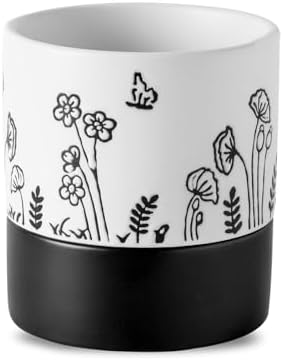 Nihow Self Watering Pots for Indoor Plants,4.5 Inch,White,Hand Painting by Nihow