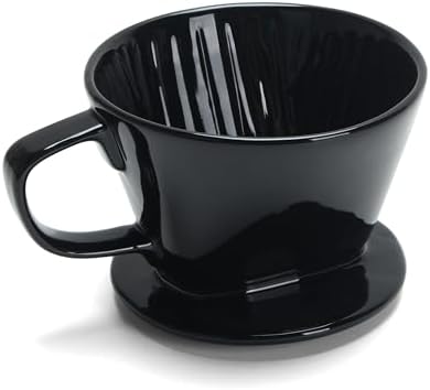 Ceramic Pour Over, Black Ceramic Pour Over Coffee Dripper,3 Holes by YACEYACE