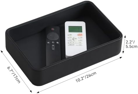 Valet Tray for Men, PU Leather Catchall Tray Nightstand Organizer - Image 2