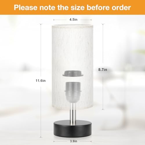 PartageiZ Small Table Lamp for Bedroom - Bedside Lamps for Night Stands - Image 5