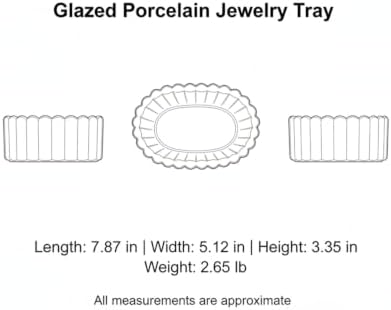 Modern Minimalist Glazed Porcelain Valet Tray, Decorative Catchall Dish for Rings and Keys, Compact Vanity Organizer, 7.9 x 5.1 x 3.3 Inches - Image 7