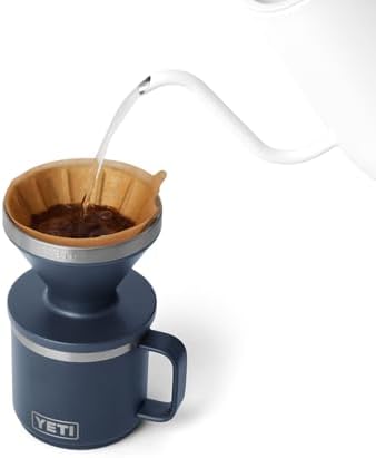 YETI Pour Over Coffee Maker Accessory Ramblers, Designed for Perfect Coffee Extraction Anywhere, Stainless Steel, fits any V60 Filter, Navy - Image 3