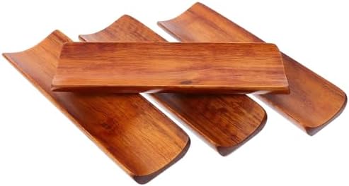 4pcs Wooden Sushi Serving Tray for Dining Tables and Events Xmas by OATIPHO