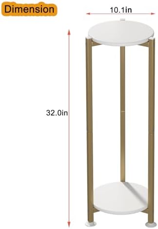 2 Tier Plant Stand Indoor Corner Tall Round Shape Plant Shelf - Image 6