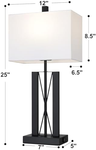 Lolikit 25" Modern Table Lamp for Living Room,Bedside Lamp for Bedroom - Image 7