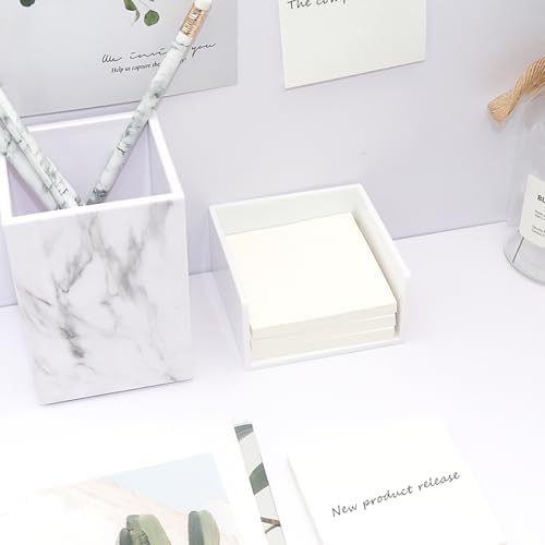 NatSumeBasics White Sticky Note Holder Pads Dispenser - Image 5