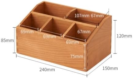 Baoblaze Open-Top Wooden Desk Organizer | Elegant, Compact, Tabletop Sorter, for Bedside Table, Reception Area, 150x120x120mm - Image 7