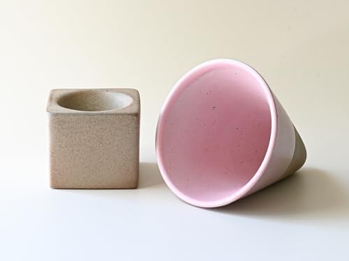 aprikalife Japanese Pottery Coffee Mug with Base 200ml - Ceramic Handmade Triangle Cone Funnel Shaped Retro Tea Cup - Dishwasher & Microwave Safe Coffee Cup for Tea, Cocoa, Espresso & Latte - Image 3