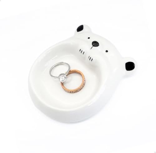 Cute Bear Ring Dish Jewelry Tray for Teen Girls Gifts by CEIERPH