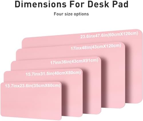 Aothia Faux Leather Desk Mat – Large Mouse Pad, Non-Slip PU Leather Blotter, Waterproof Writing Surface for Office and Home (Fairy Pink, 47.2" x 23.6") - Image 5