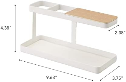 YAMAZAKI Home Tower Desk Bar - Wood & Steel Organizer - Steel - Image 5