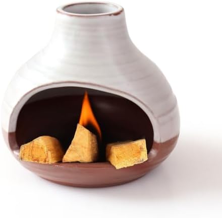 JOYWING Palo Santo Holder Handmade Ceramic Incense Burner for Sage Bundles and Incense Cones Meditation Accessories for Mindfulness Yoga Home Decor Spiritual Gifts(Half Earth) by Unknown