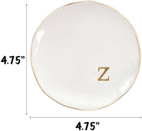 COLLECTIVE HOME - Ceramic Jewelry Tray, Decorative Trinket Dish for Rings Earrings Necklaces Bracelet Watch Keys, Birthday Mother's Day Christmas Gift for Women, 4.75", Glossy (z) - Image 2