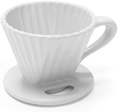 Chantal "Lotus ceramic pour over coffee dripper, 8 ounces (White) by Chantal
