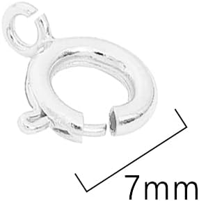 Silver Plated Spring Clasps Non Tarnish 7mm 20pcs for Jewelry Making Findings
