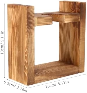 Heart Wooden Hydroponic Vase Stand for Desktop Flower Arrangements - Image 2