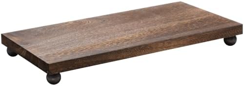 Amyhill Wood Pedestal Stand Riser Decor,Classic,Dark Brown,16 X 8 Inch by Amyhill