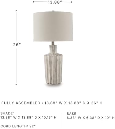 Signature Design by Ashley Table Lamp, Distressed Brown, 26-Inch - Image 7