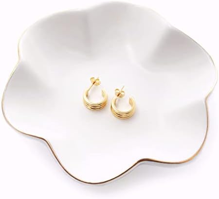 HANKOR Jewelry Dish Tray, Ceramic, 4.7 inch, White by HANKOR