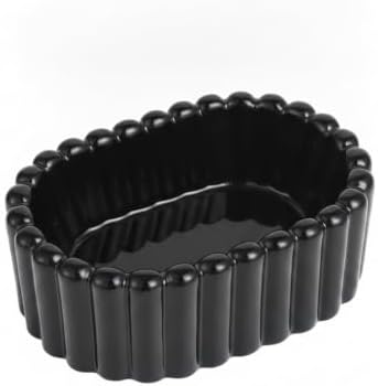 Modern Minimalist Glazed Porcelain Valet Tray, Decorative Catchall Dish for Rings and Keys, Compact Vanity Organizer, 7.9 x 5.1 x 3.3 Inches by Unknown