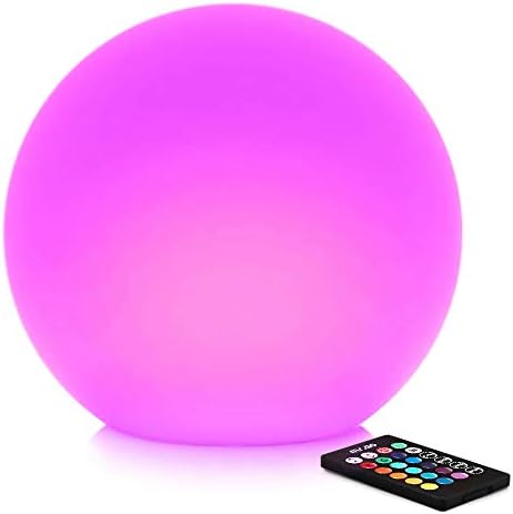 Mr.Go Rechargeable LED Ball Light 12", RGB Color-Changing Globe Orb Lamp by MRGO