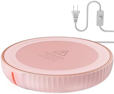 HouseGem Large Candle Warmer Plate - Coffee Cup Mug Warmer for Desk, Candle Melter, Electric Mug Heater for Beverages, Milk & Tea, Coffee Accessories Ideal Gifts Keep Cup Warm (Pink) by HouseGem%C2%AE