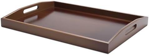 Large Bamboo Tray for Ottoman, 17.7"x13"x2" Large Serving Tray by YACEYACE