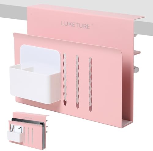 LUKETURE Desk Side Storage Laptop Holder No Drill Clamp On Organizer by LUKETURE