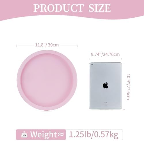 Hanobe Pink Round Decorative Tray with Beaded Edge - Image 4