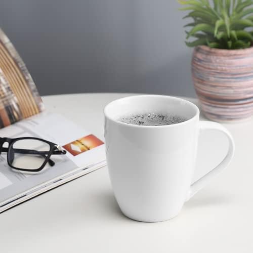 Mfacoy White Coffee Mugs Set of 4, 16 Ounce Mug with Handles, Ceramic Coffee Cups, Porcelain Mugs Sets, Large Coffee Mugs for Coffee, Tea, Hot Cocoa, Milk, Microwave and Dishwasher Safe - Image 6