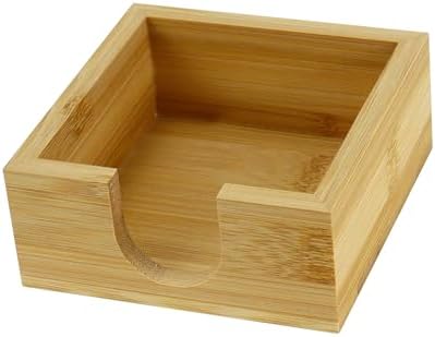 Buqoo Wood Color Bamboo Sticky Note Holder by Buqoo